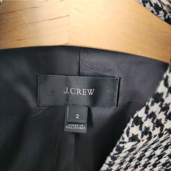 J crew wool blend plaid hook front closure blazer - Picture 4 of 11
